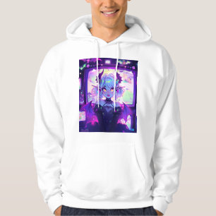 Gothic Cyberpunk Demon Fantasy Anime Girl Hoodie
