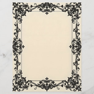 Gothic Damask Frame Letterhead