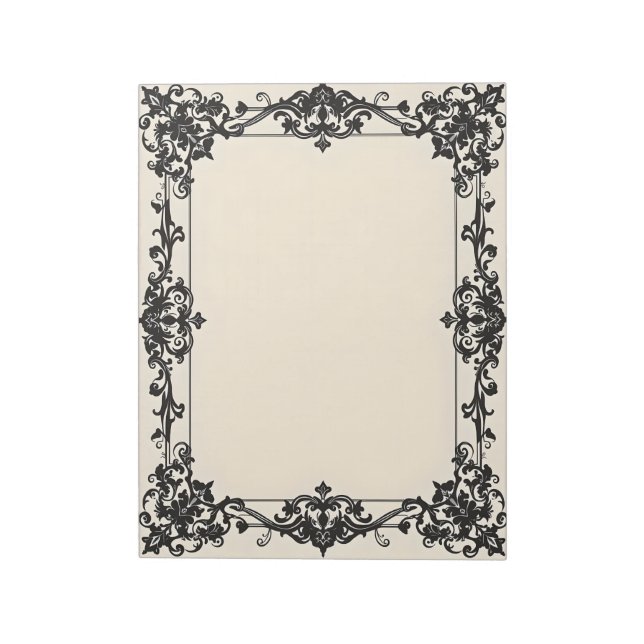 Gothic Damask Frame Notepad (Rotated)