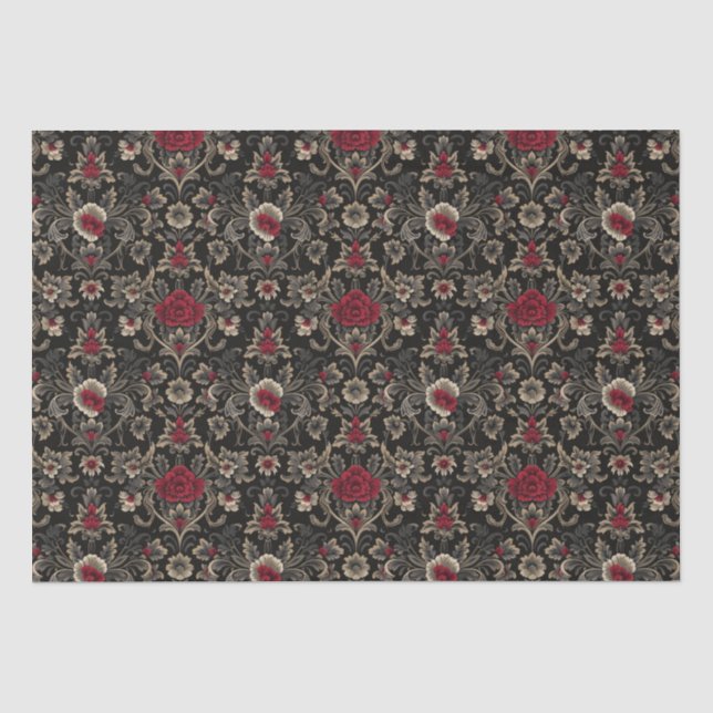 Gothic Damask Pattern Tissue Paper (Front)