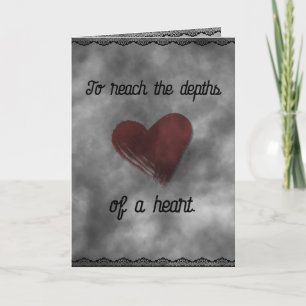 Gothic Dark Aesthetic Heart's Shadows Valentine's Holiday Card