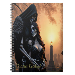 Gothic Dark Angel Couple Personalize  Notebook