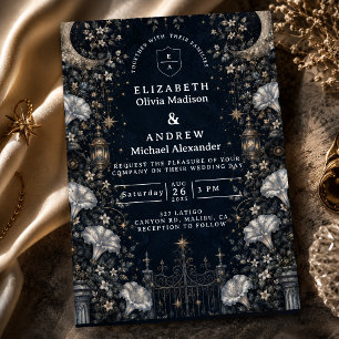 Gothic Dark Celestial Wedding Invitation