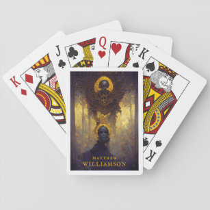 Gothic Dark Fantasy Death With Your Name Playing Cards