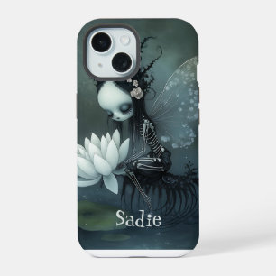 Gothic Dark Fantasy Fairy Skeleton Custom Name iPhone 15 Case