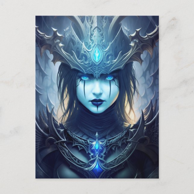 Gothic Dark Fantasy Litch Queen Postcard (Front)
