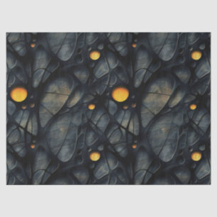 Gothic Dark Feeling Black and Yellow Tissue Paper