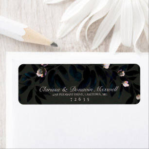 Gothic Dark Grey Boho Handfasting Return Address