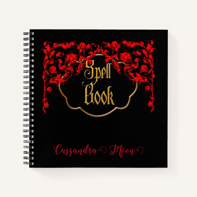 Gothic Dark Magic Personalized Notebook (Front)
