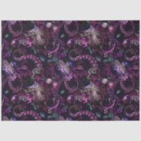 Gothic Dark Pink Tentacle With Flowers