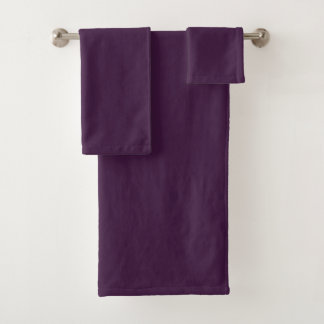 Gothic dark purple bath towel set