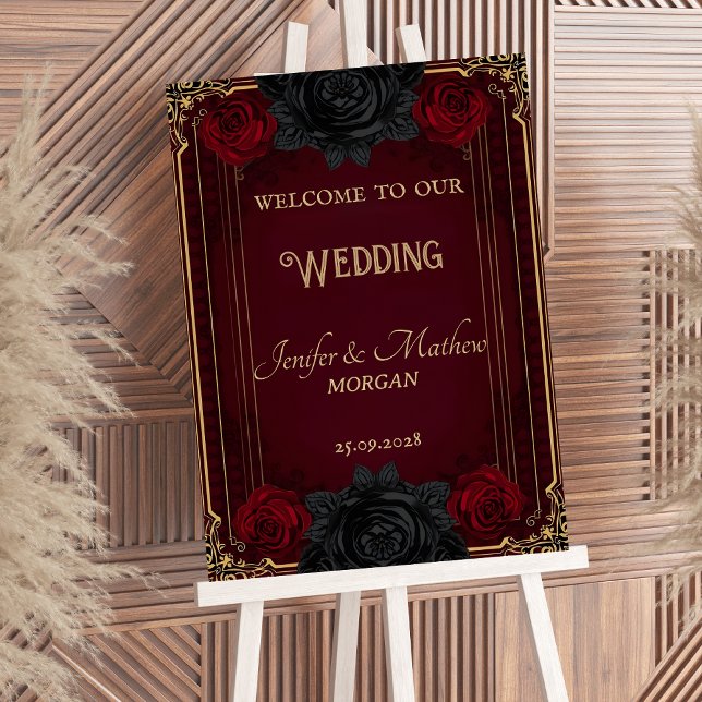 Gothic Dark Romance Elegant Welcome Sign (Creator Uploaded)
