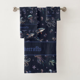 Gothic Dark Underwater World Bath Towel Set