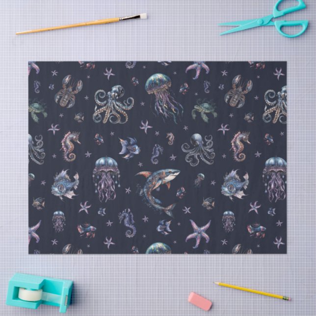 Gothic Dark Underwater World Tissue Paper (Craft)