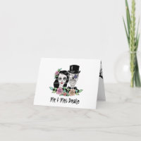 Gothic Day of Dead Skulls Bride & Groom