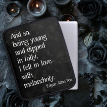 Gothic Dead Rose and Poe Quote