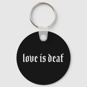 Gothic Deaf ASL Hand Gesture Deaf Hearing Loss Awa Keychain