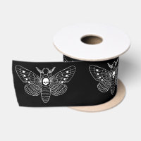 Gothic Death Head Hawk Moth Black and White
