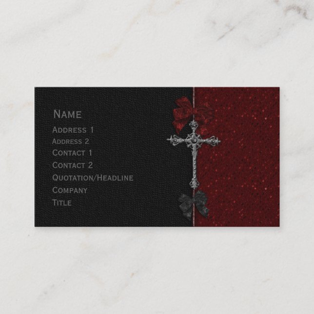 Gothic Design Business Card (Front)