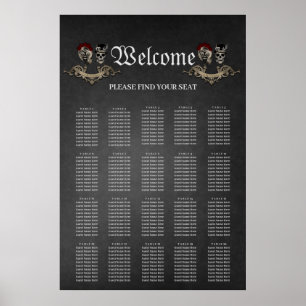 Gothic design with cool skulls  poster