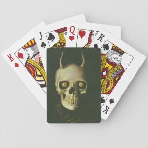 Gothic Devil Skull Playing Cards