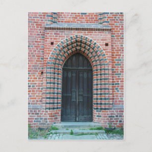 Gothic door postcard