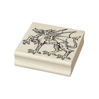 gothic dragon art stamp