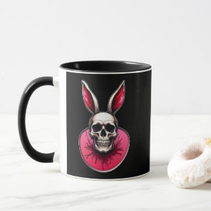 Gothic Easter Bunny – Skull Art - caneca Mug