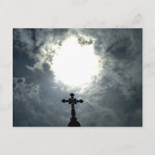 Gothic Easter cross Holiday Postcard