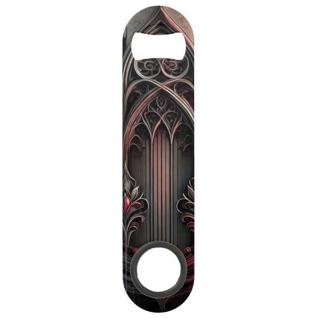 Gothic Elegance Bottle Opener Bar Key (Front)