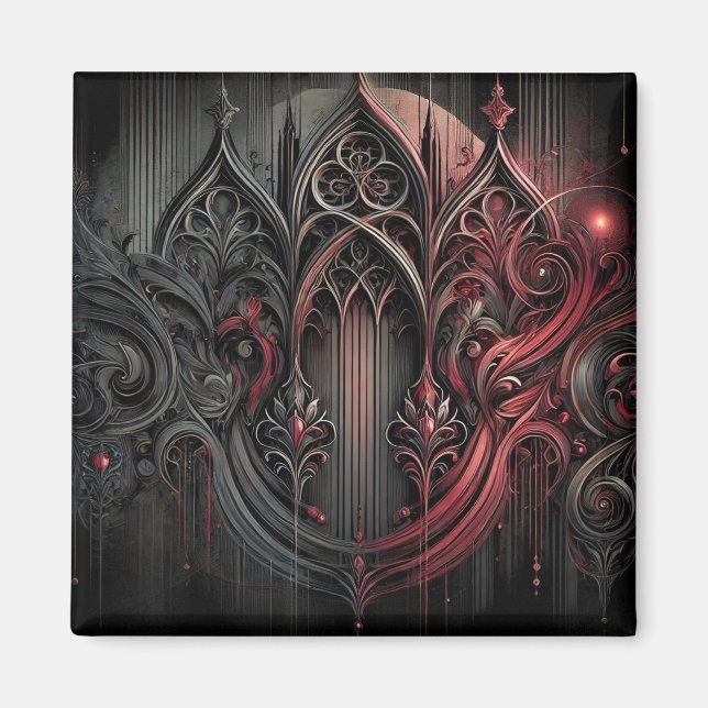 Gothic Elegance Refrigerator Magnet (Front)