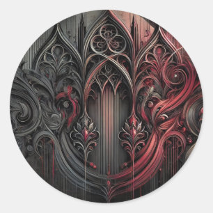 Gothic Elegance Round Sticker