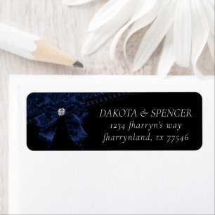 Gothic Elegance   Sapphire Blue Bow Moody Address