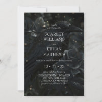 Gothic Elegant Raven & Rose Black Handfasting