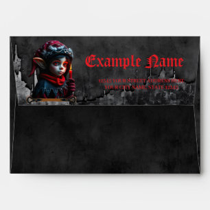 Gothic elf magic under the full moon. envelope