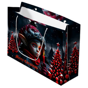 Gothic elf magic under the full moon large gift bag
