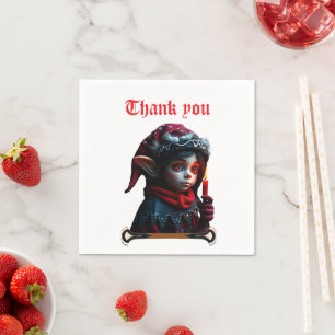 Gothic elf magic under the full moon. napkin