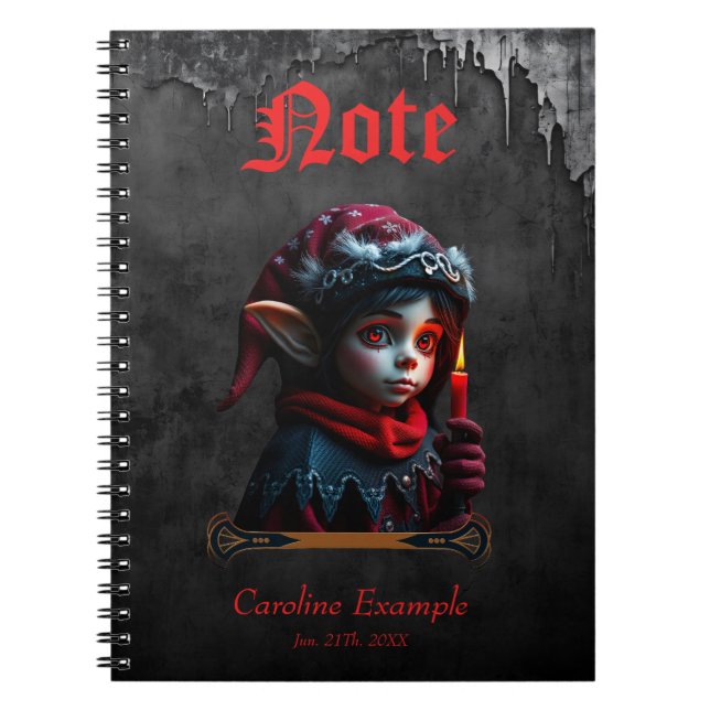 Gothic elf magic under the full moon.  notebook (Front)