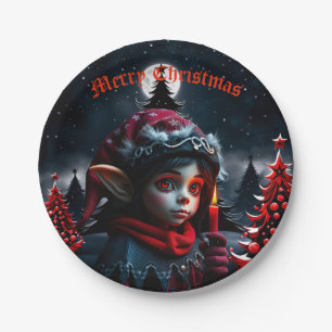 Gothic elf magic under the full moon.  paper plate