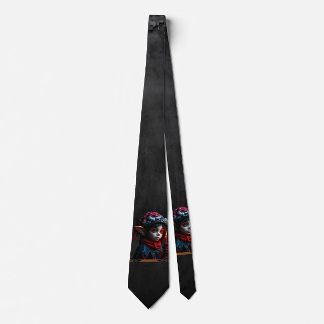 Gothic elf magic under the full moon.  tie (Front)