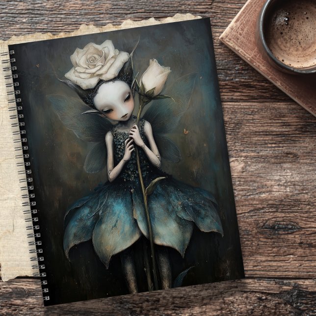Gothic Enchanted Fairy Holding White Rose (Créateur téléchargé)