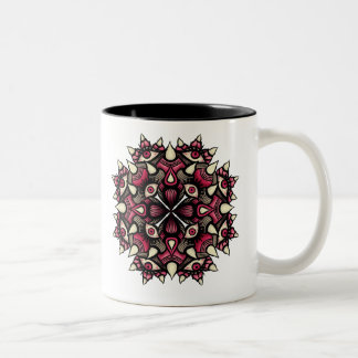 Gothic Eye Mandala Pink Halloween Two-Tone Coffee Mug