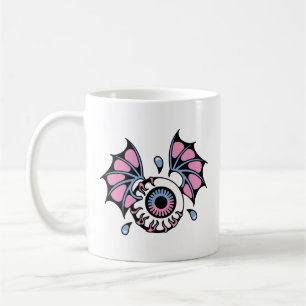 Gothic eyeball with wings coffee mug