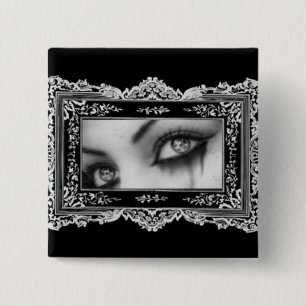 Gothic Eyes 2 Inch Square Button