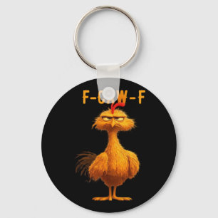Gothic F-Caw-F Crow Funny Humor Keychain