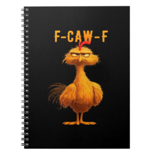 Gothic F-Caw-F Crow Funny Humor Notebook