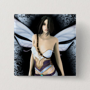 Gothic Faerie Solitude Artwork 2 Inch Square Button