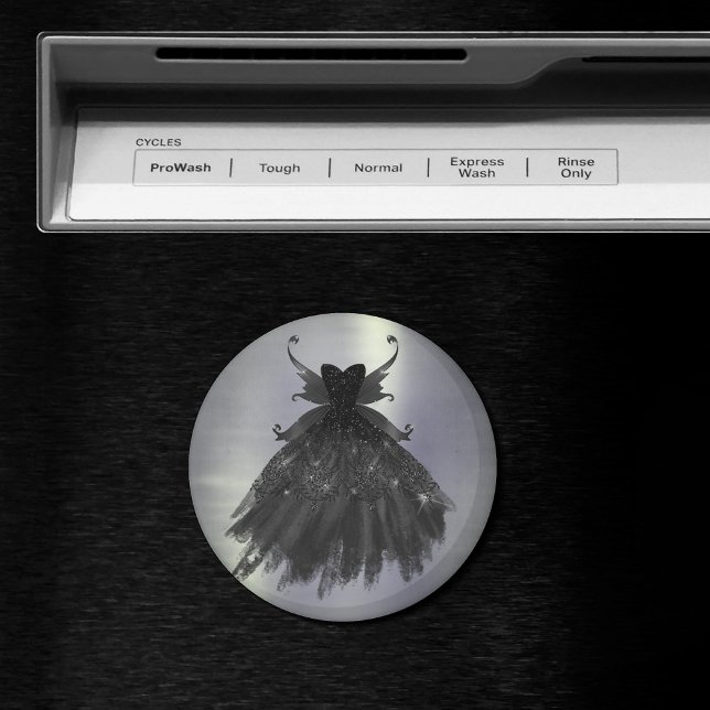 Gothic Fairy Black Gown | Vampy Glam Goth Sheen Magnet (Creator Uploaded)