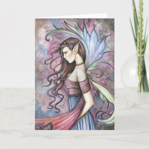 Gothic Fairy Card Watercolor Fairy