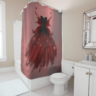 Gothic Fairy Crimson Gown   Deep Radiant Red Sheen